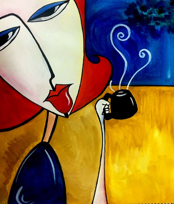 Modern Art-1: Lady on a Coffee Date