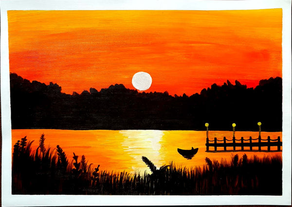 Landscape Sunset  Painting