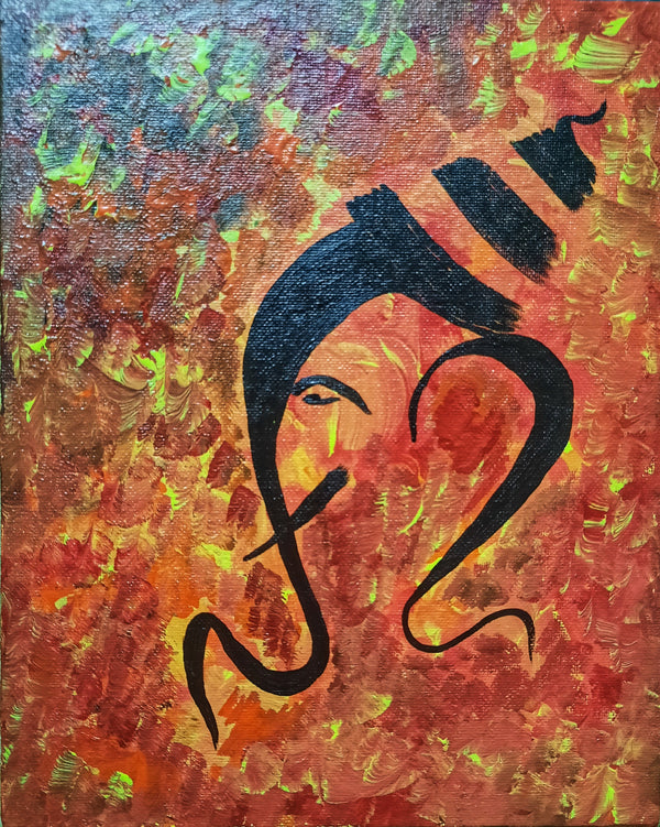 Abstract painting of Ganesha
