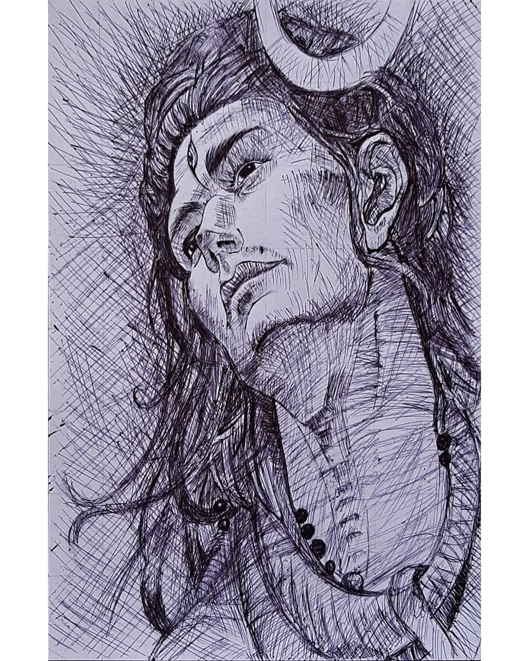 Lord shiva pencil drawing Drawing by Erick Jzz  Saatchi Art