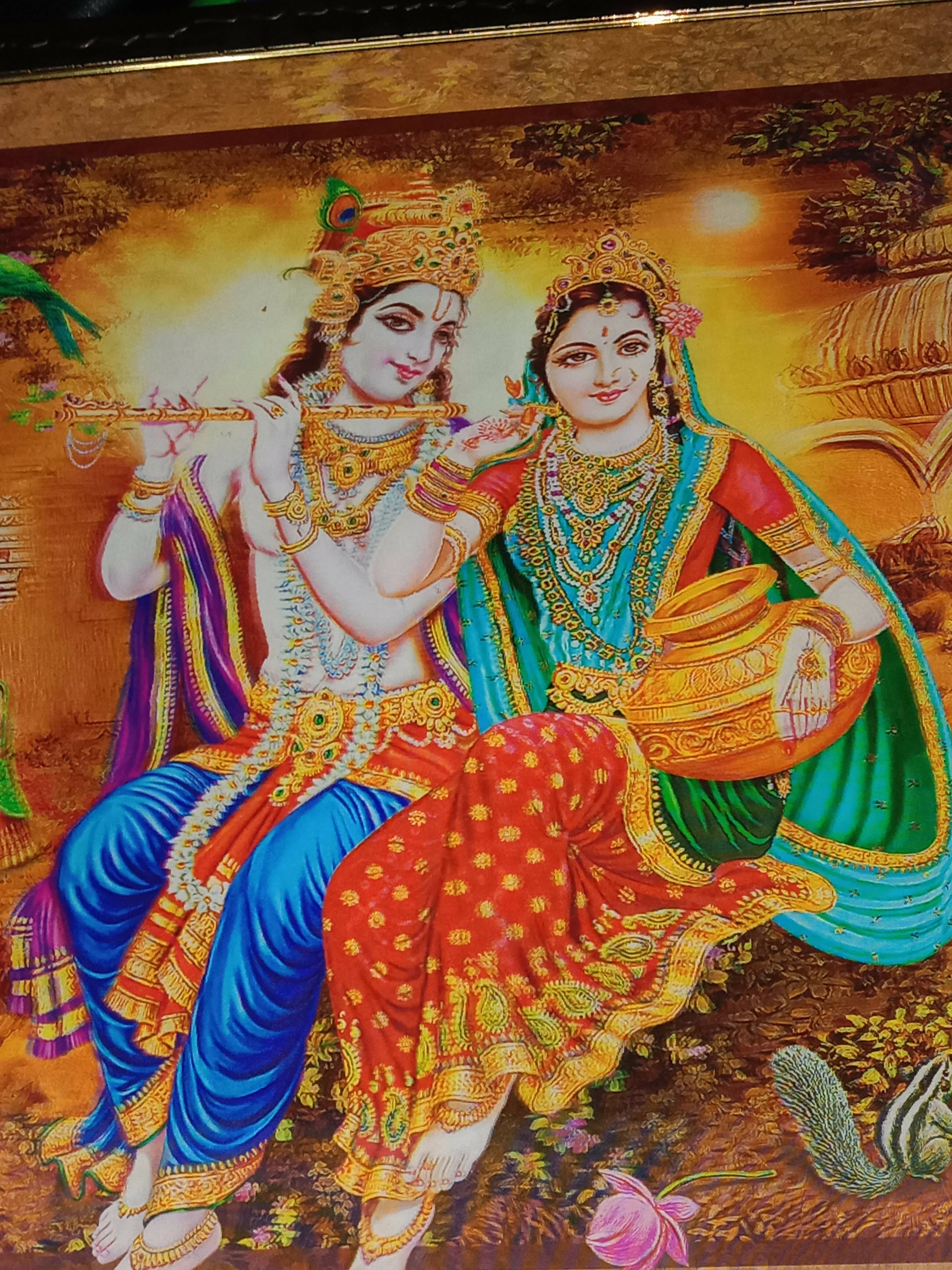 3d Radha Krishna painting