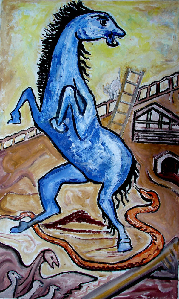 HORSE FRIGHTENED BY A SNAKE