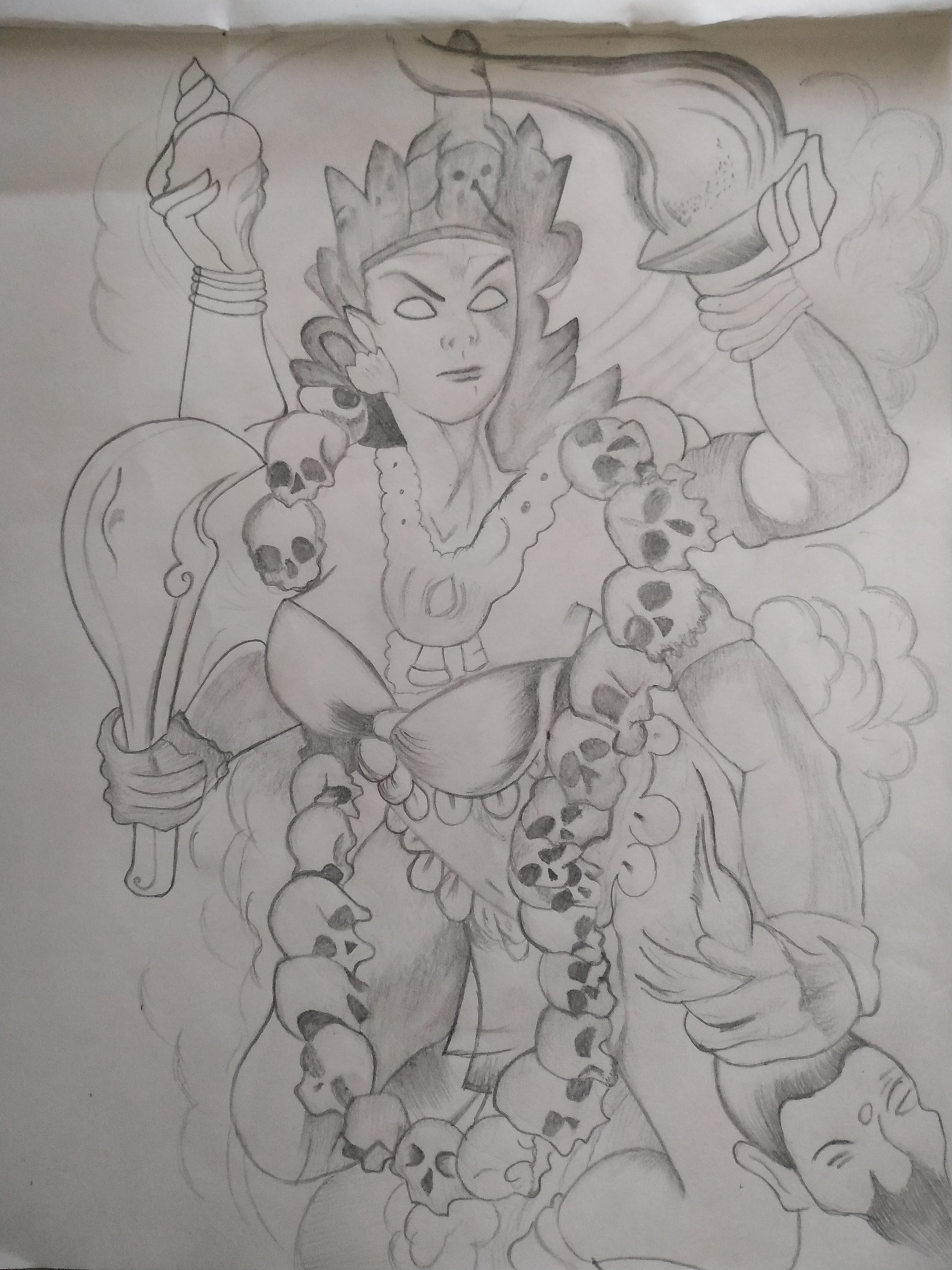 Maa Durga Drawing || Pencil Colour Drawing - Of Maa Durga / Episode 1 -  Outlines | Easy Tutorial - YouTube