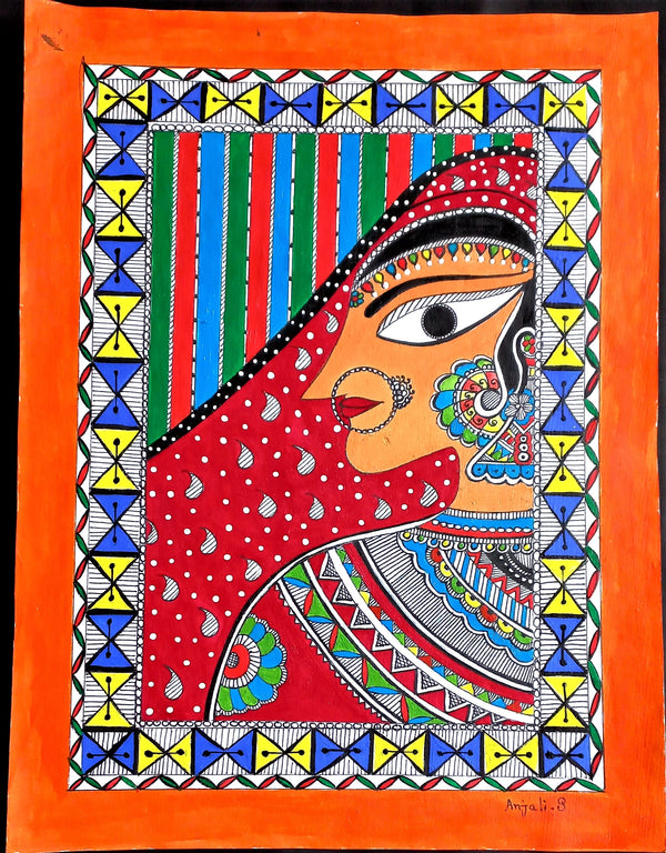 Madhubani painting - Village woman