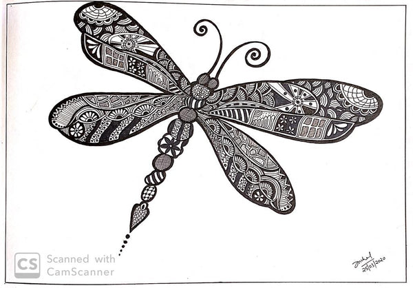Mandala Art strapped in Butterfly