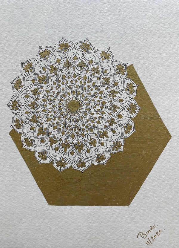 Mandala Hexagon gol