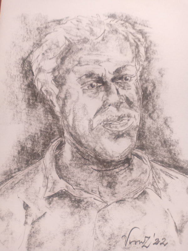 Middle aged man character portrait
