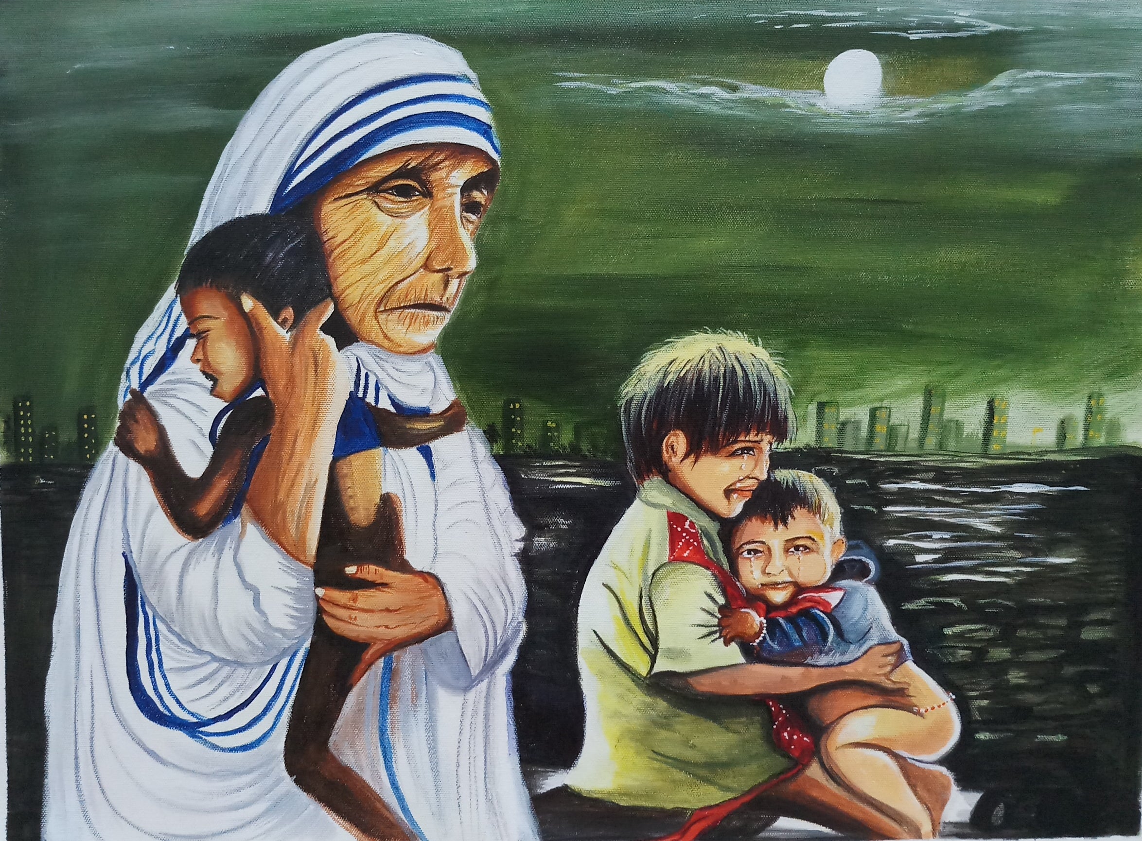 Mother Teresa Charcoal Drawing By Surya Balu | absolutearts.com