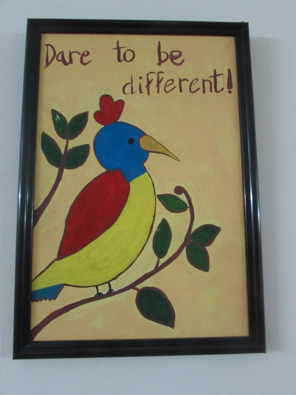 motivational quotation tile painting for kids