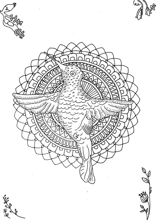 Humming bird Mandala
