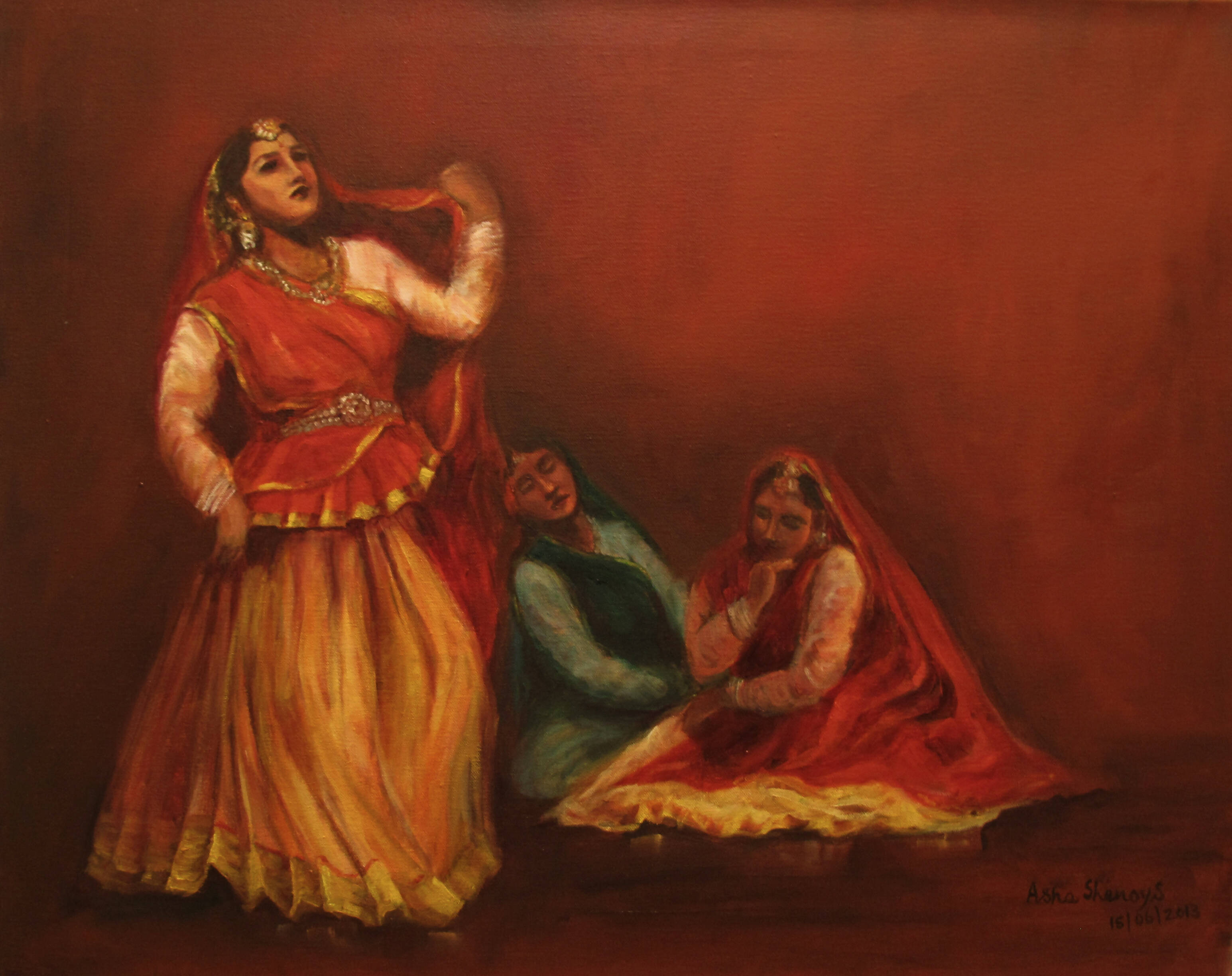 Kathak Dancers- Radha and Gopis waiting for Krishna
