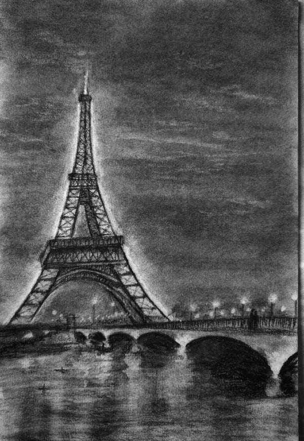 Night lights Eiffel Tower