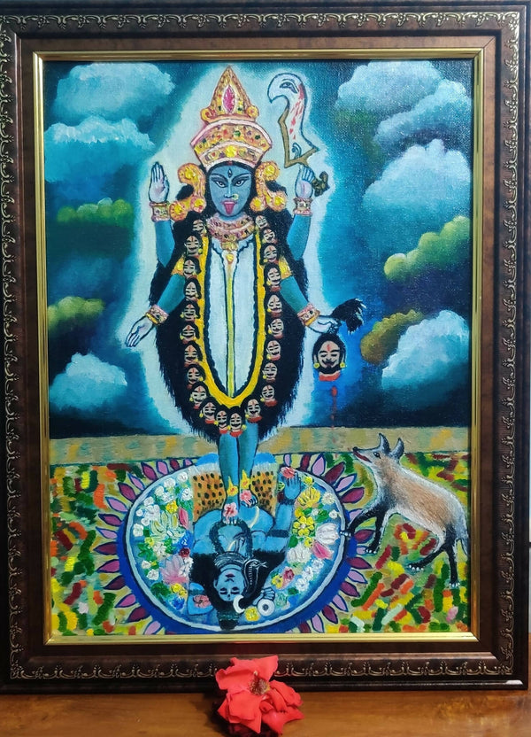 Goddess Kali Oil-painting