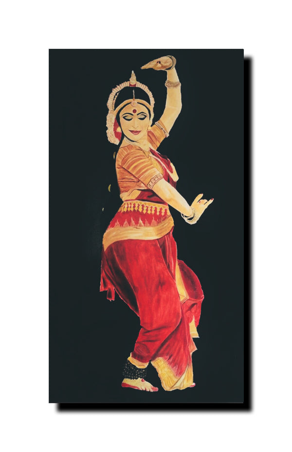 Odissi Dancer - 5ft Painting