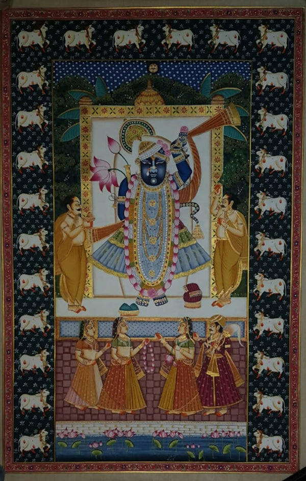 Shrinathji pichwai painting on cloth