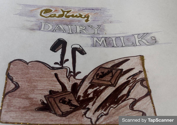 Painting : golden touch dairy milk