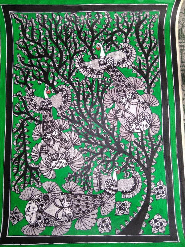 Peacock Madhubani Painting