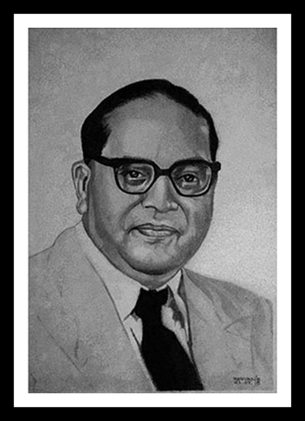 Pencil portrait of Dr. B. R. Ambedkar