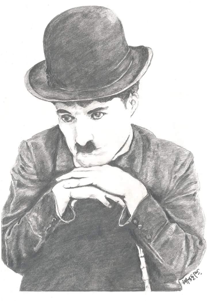 Charlie Chaplin Drawing  How To Draw Easy Charlie Chaplin  Pencil Sketch   YouTube