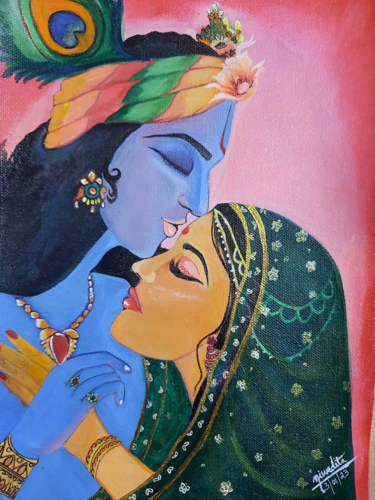 Radha Krishna Love, Painting Art, lord, god, art work, HD phone wallpaper |  Peakpx