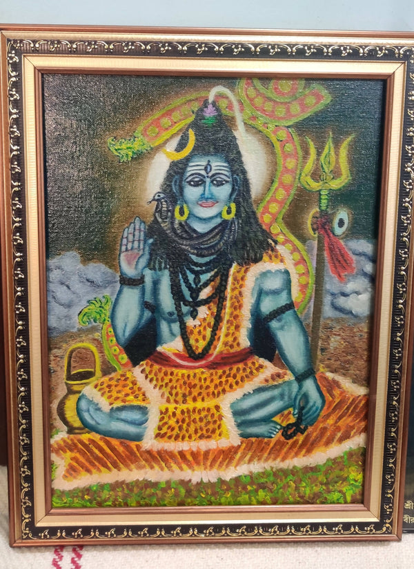 Lord Shiva oil painting