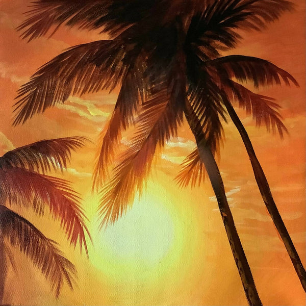 A sunrise view painting