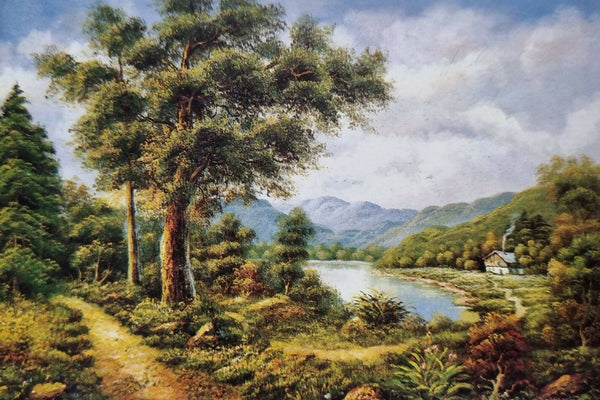 Forest scenery landscape painting