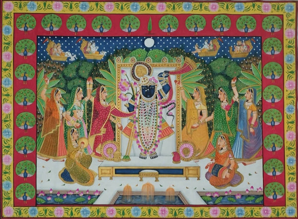 Pichwai Painting Painting of Lord Shrinathji Indian Art Home