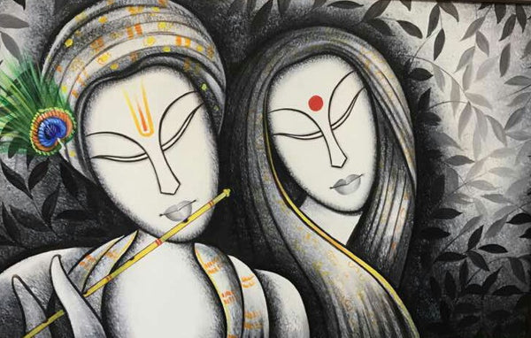 Radha krishna in abstract style by artoholic