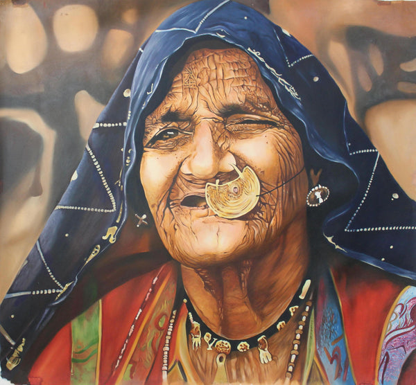rajasthani old woman india