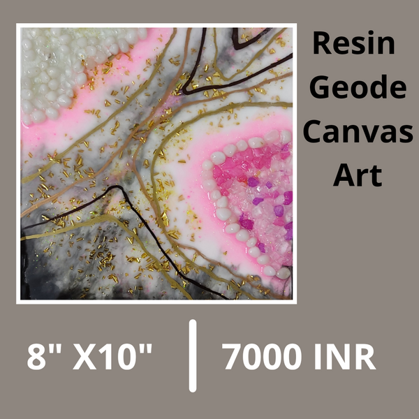 Resin Geode Art on Canvas