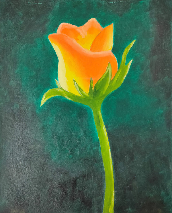 Rose oil painting