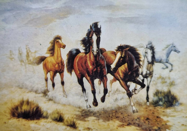 7 Running horses painting vastu