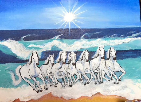 Seven Horses Vastu Painting