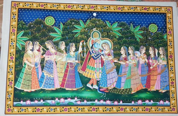 Krishna Painting- Wall decor- Pichwai-cotton coolth