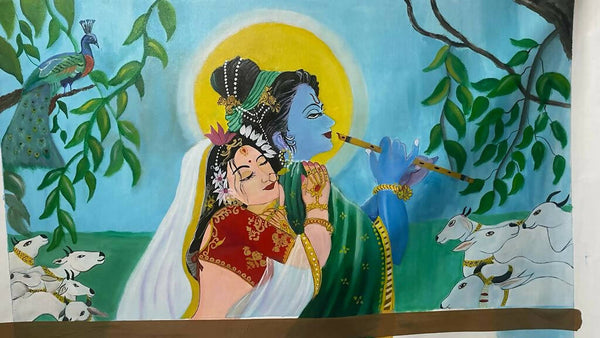 radha-Krishna with Flute