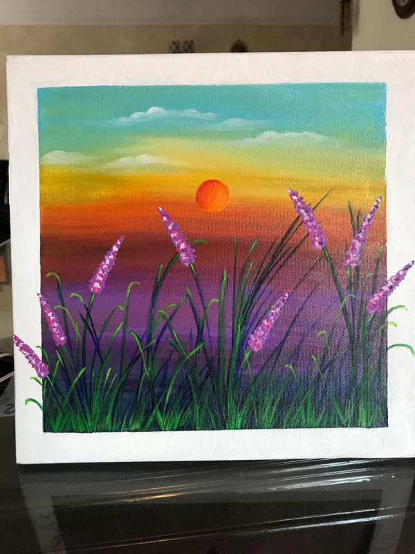 Sunset at Lavender fields