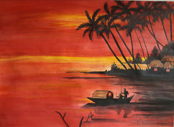 Sunset Nature painting
