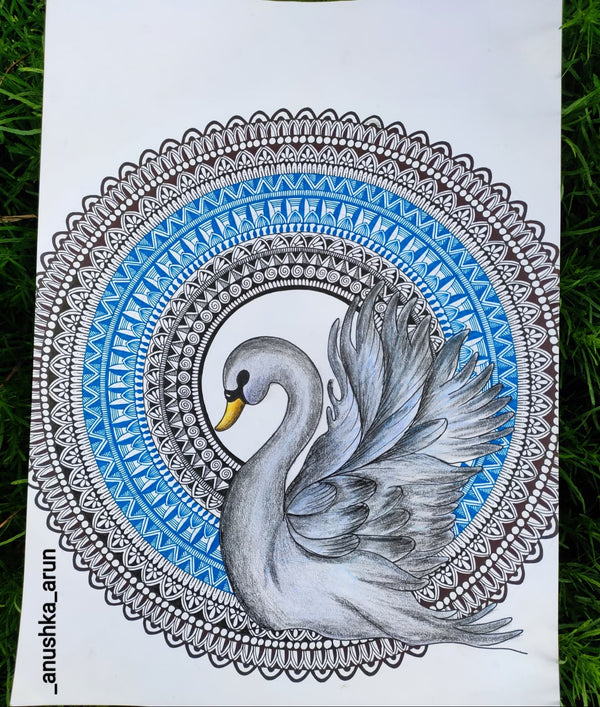 Swan mandala art