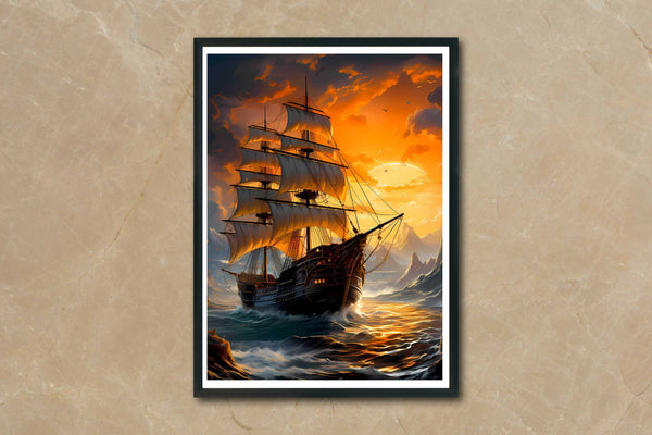 Maritime Majesty: Ship at Sea Canvas