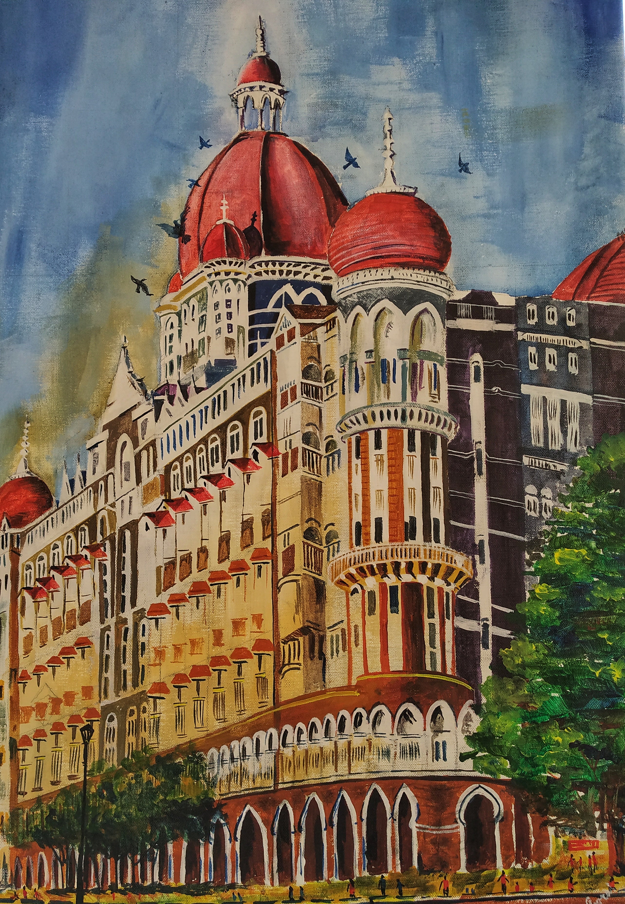 Sea side view of Hotel Taj Mumbai Digital Art by Rajesh Avhad  Pixels
