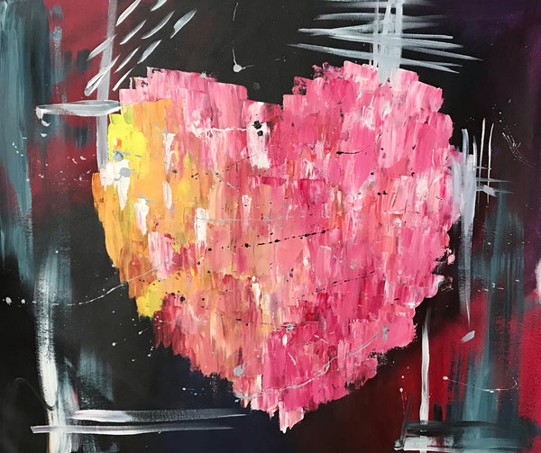 that heart in love no matter what Acrylic painting