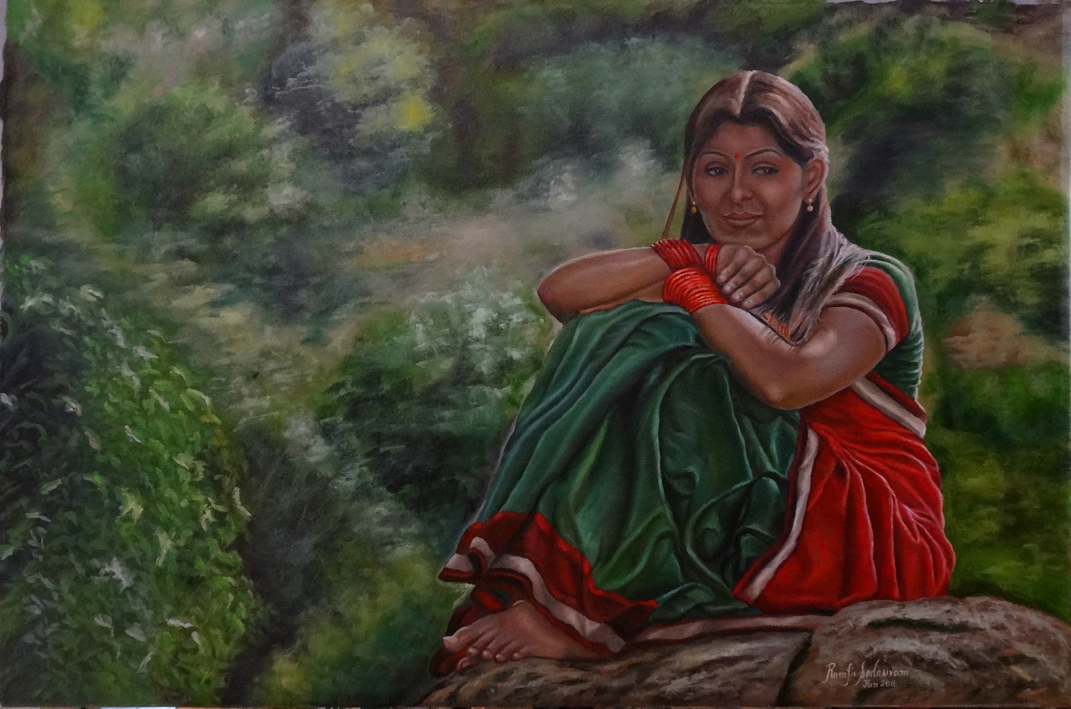 girl wearing beautiful saree #art #artist #draw #drawing | TikTok