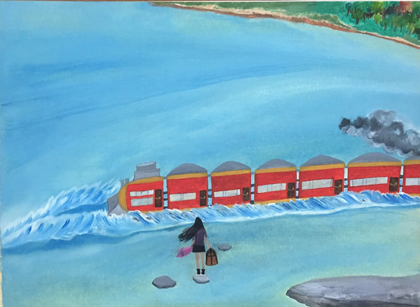 The Train on River
