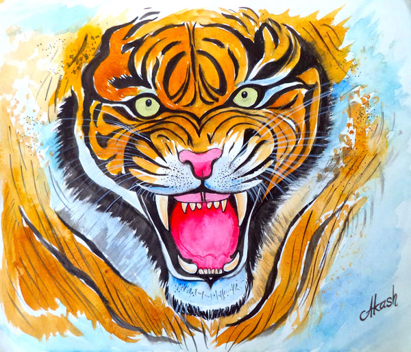 Tiger-wild life painting