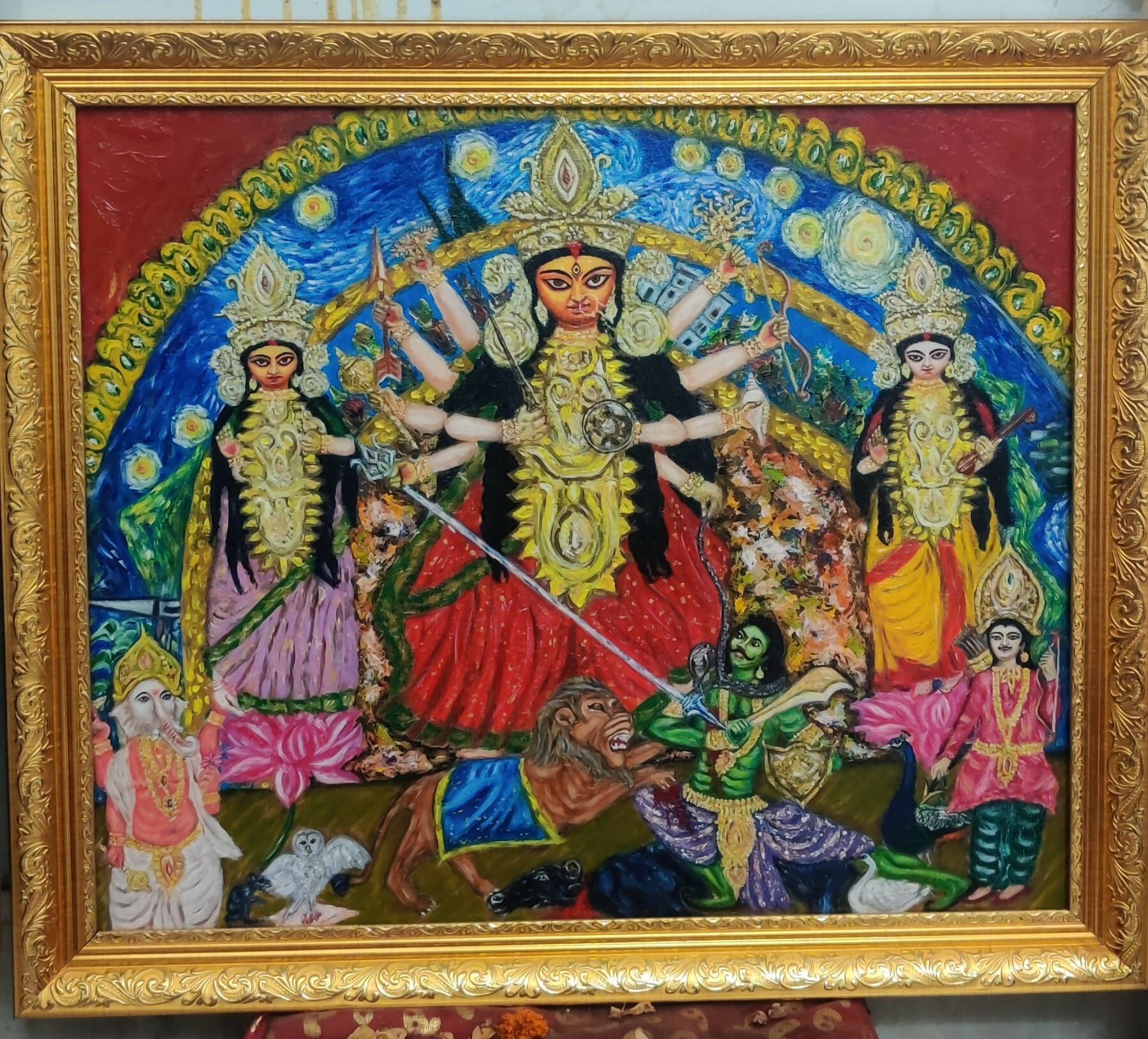 Maa Durga Oil painting