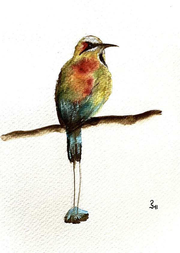 Print of Hand Painted Bird