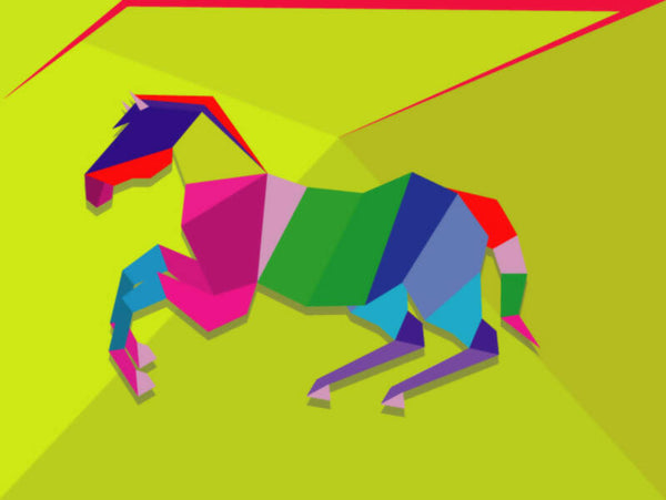 Horse abstract art