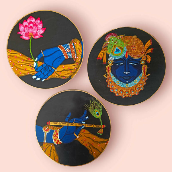 Krishna Acrylic painted boards (Size 12 inch)
