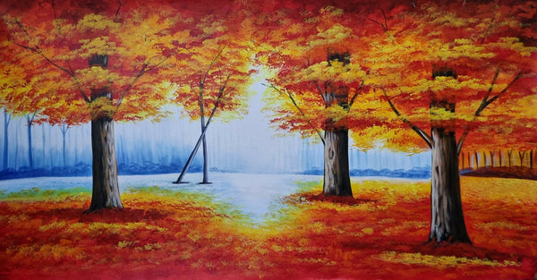 Peaceful view landscape painting